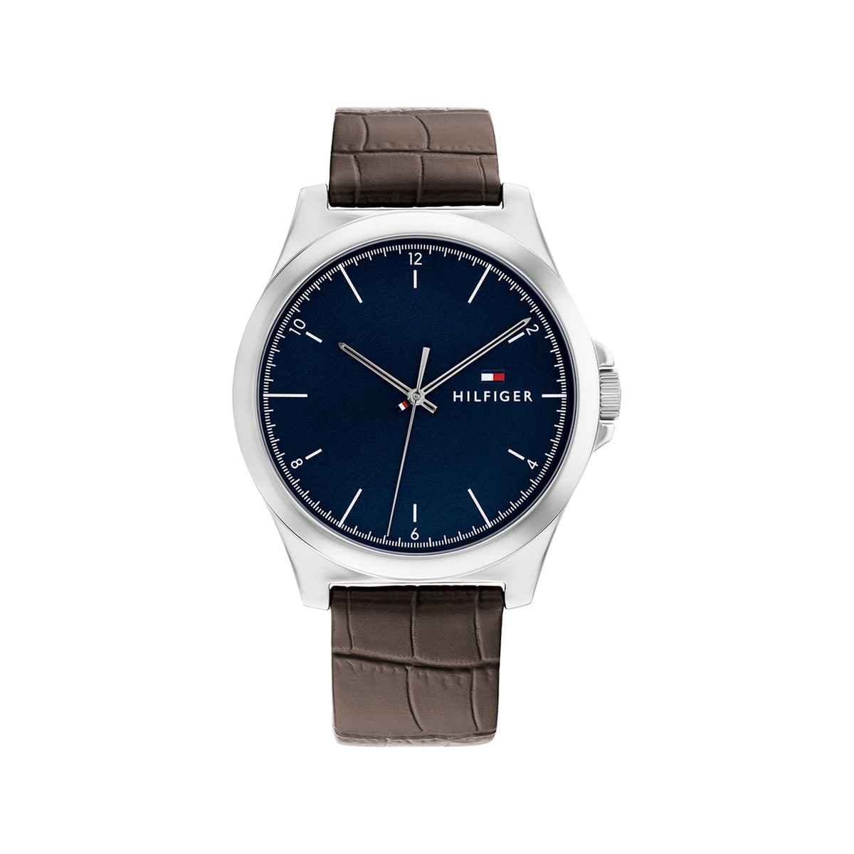 Montre TOMMY HILFIGER Norris homme acier bracelet cuir marron