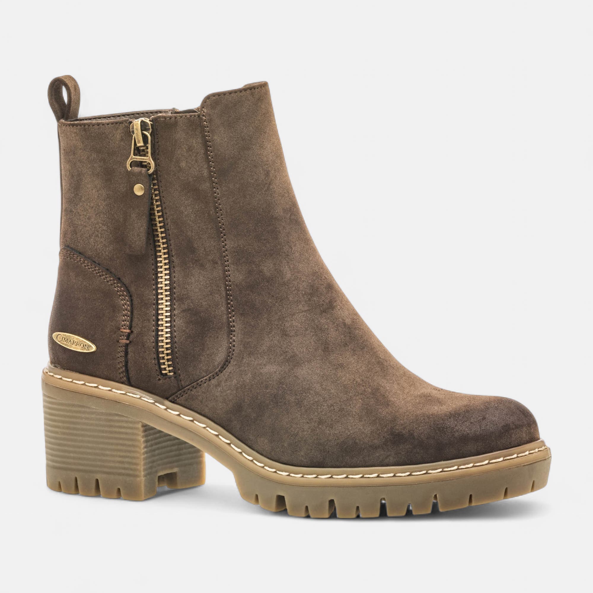 Boots à talon Femme marron