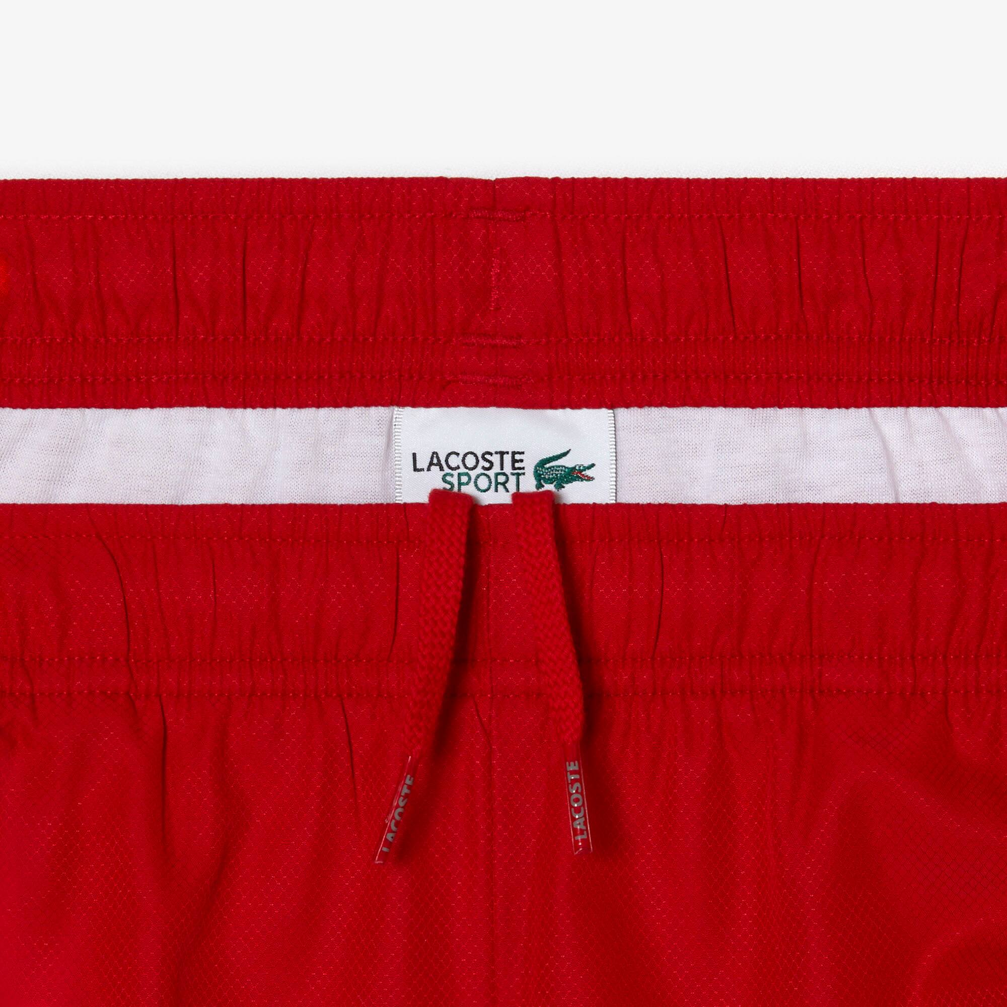 Short garçon Lacoste SPORT en taffetas diamanté Pantalons & Shorts - Rouge - Lacoste - Garçon