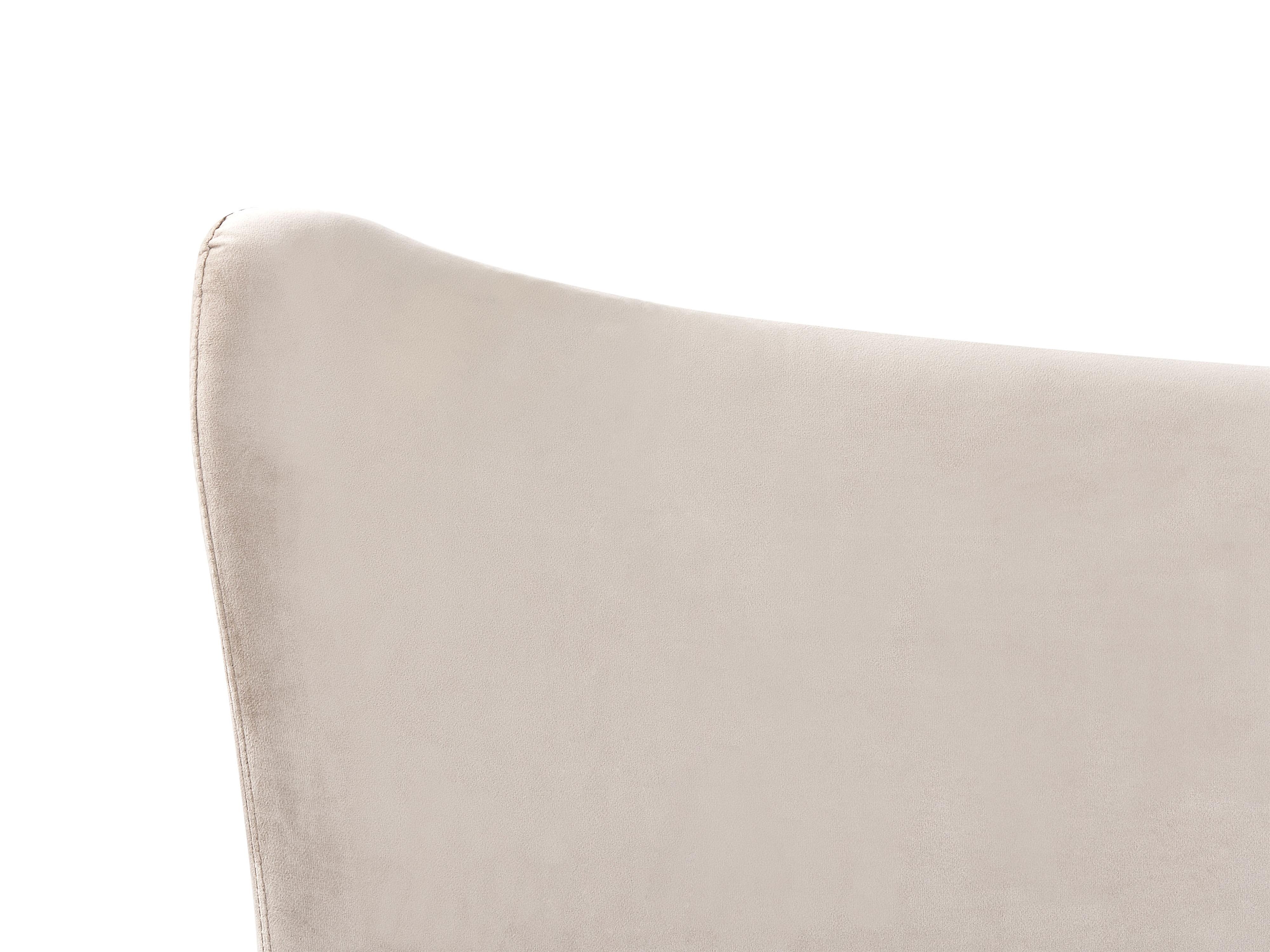 Bed Fluweel CHALEIX 140 x 200 cm Taupe