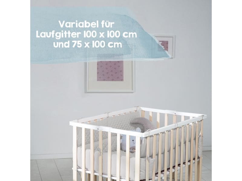 roba Laufgittermatte universal Silbergrau 75 - 100 x 100 cm Laufgittereinlage für 2 Laufgittergrössen