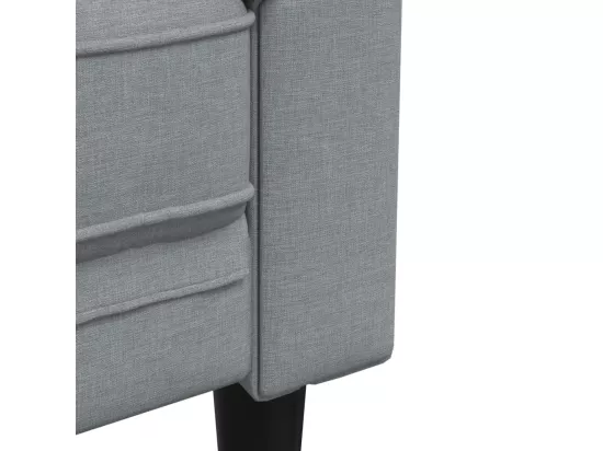 Ensemble de canapés 2 pièces gris clair tissu