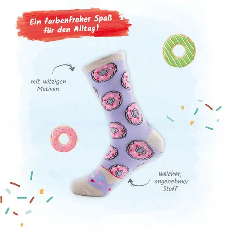 Trötsch Socken Donut, rosa, 37 - 42