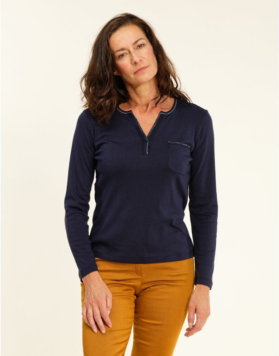 T-shirt jersey marine