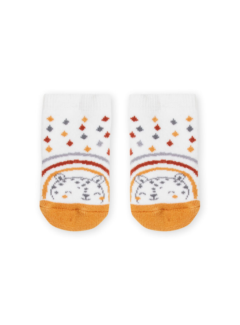 Chaussettes courtes blanches en bouclette