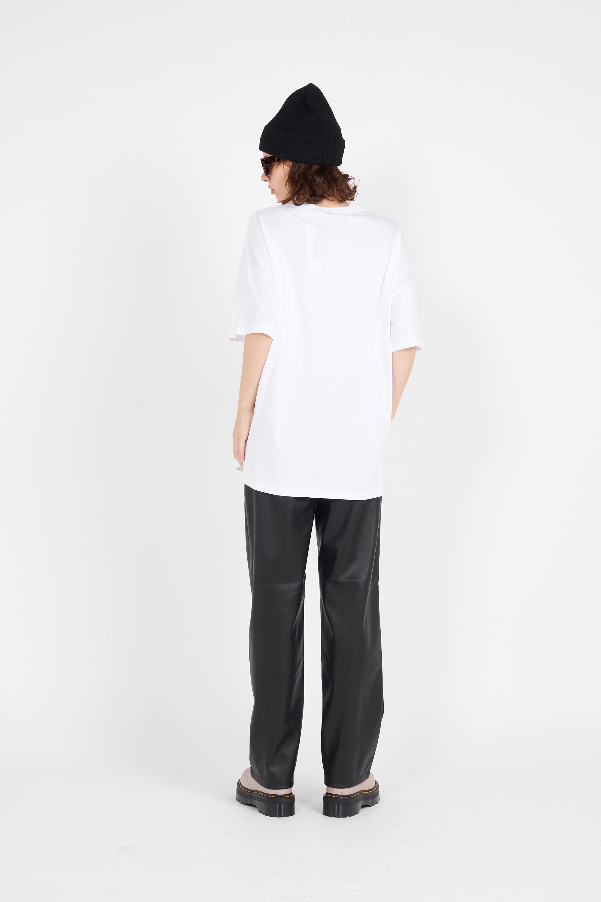 NOISY MAY T-shirt NMCURLY TSHIRT S/S LAB Blanc