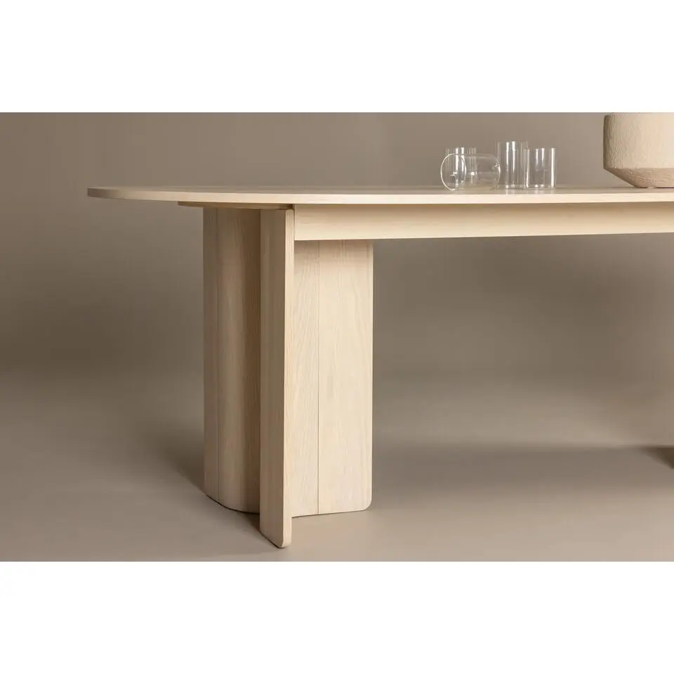 Eettafel Rond - Naturel - 220x100x75cm - Tyresö