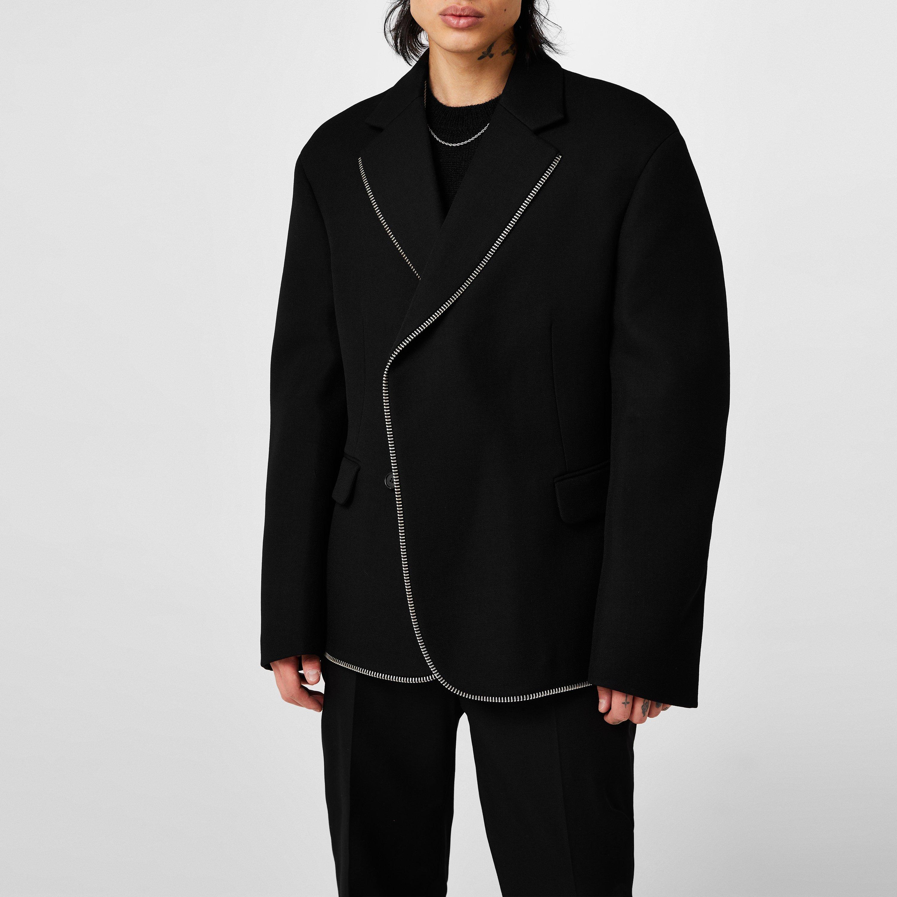 Off White Japwool Round Double Blazer
