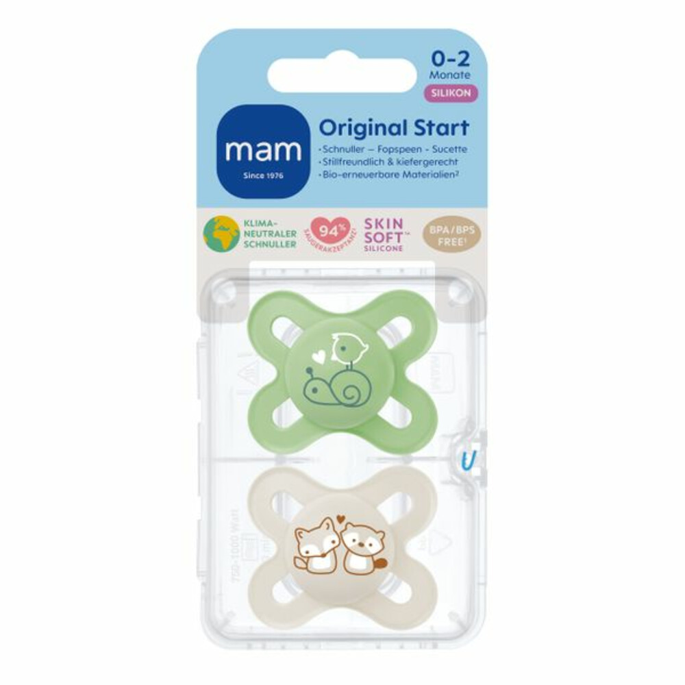 MAM Fopspeen Original Start Silikon 0-2 mnd Universeel2 stuks
