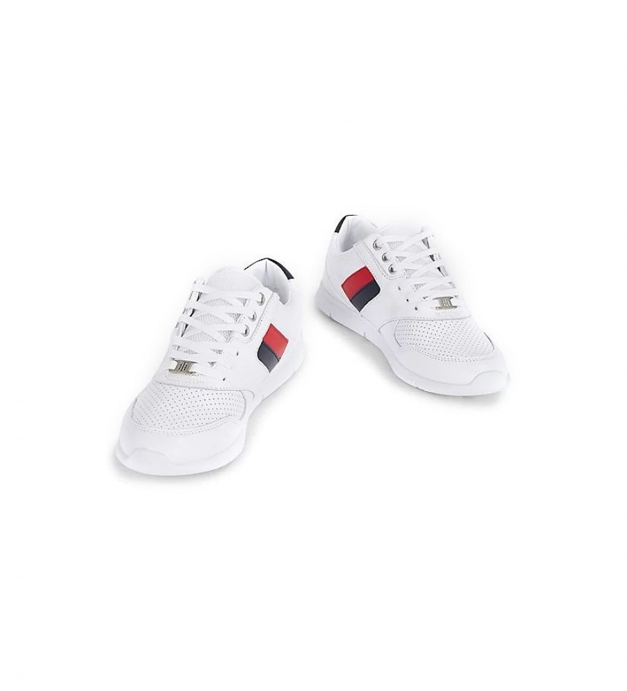 Tênis Tommy Hilfiger de couro leve, branco