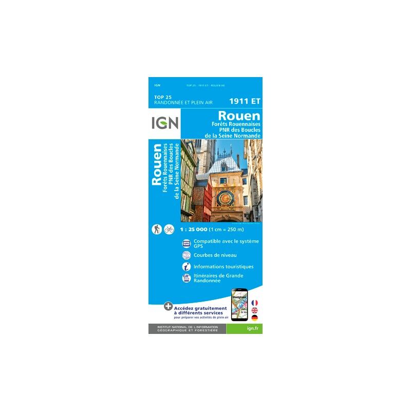 Rouen - Carte topographique
