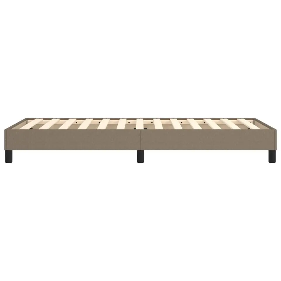 vidaXL - Bed frame met hout lattenbodem - Taupe - Stof - 90x200 cm