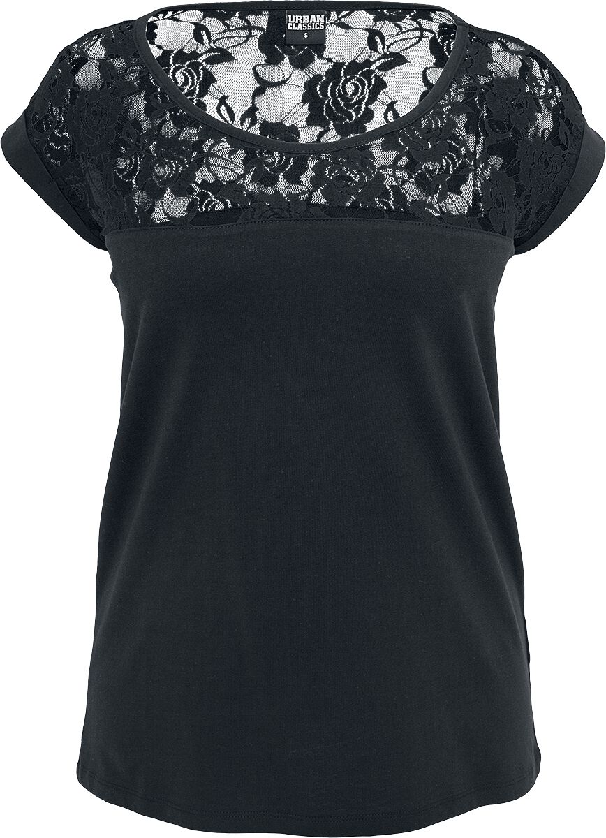 Ladies T-Shirt Top Laces | Urban Classics T-Shirt Manches courtes