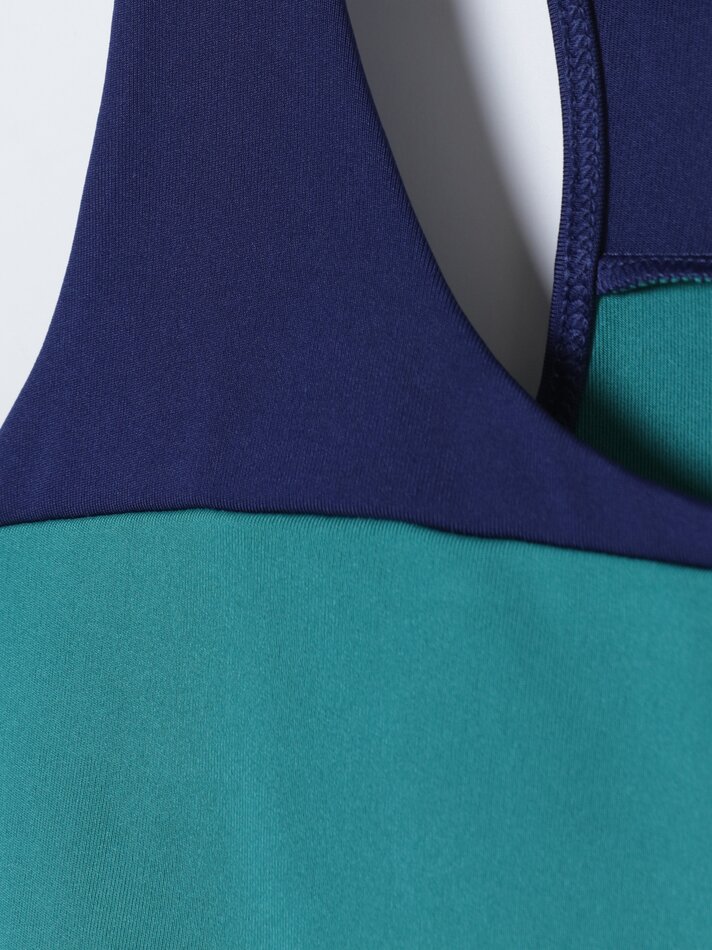 Top esportivo color block - Verde