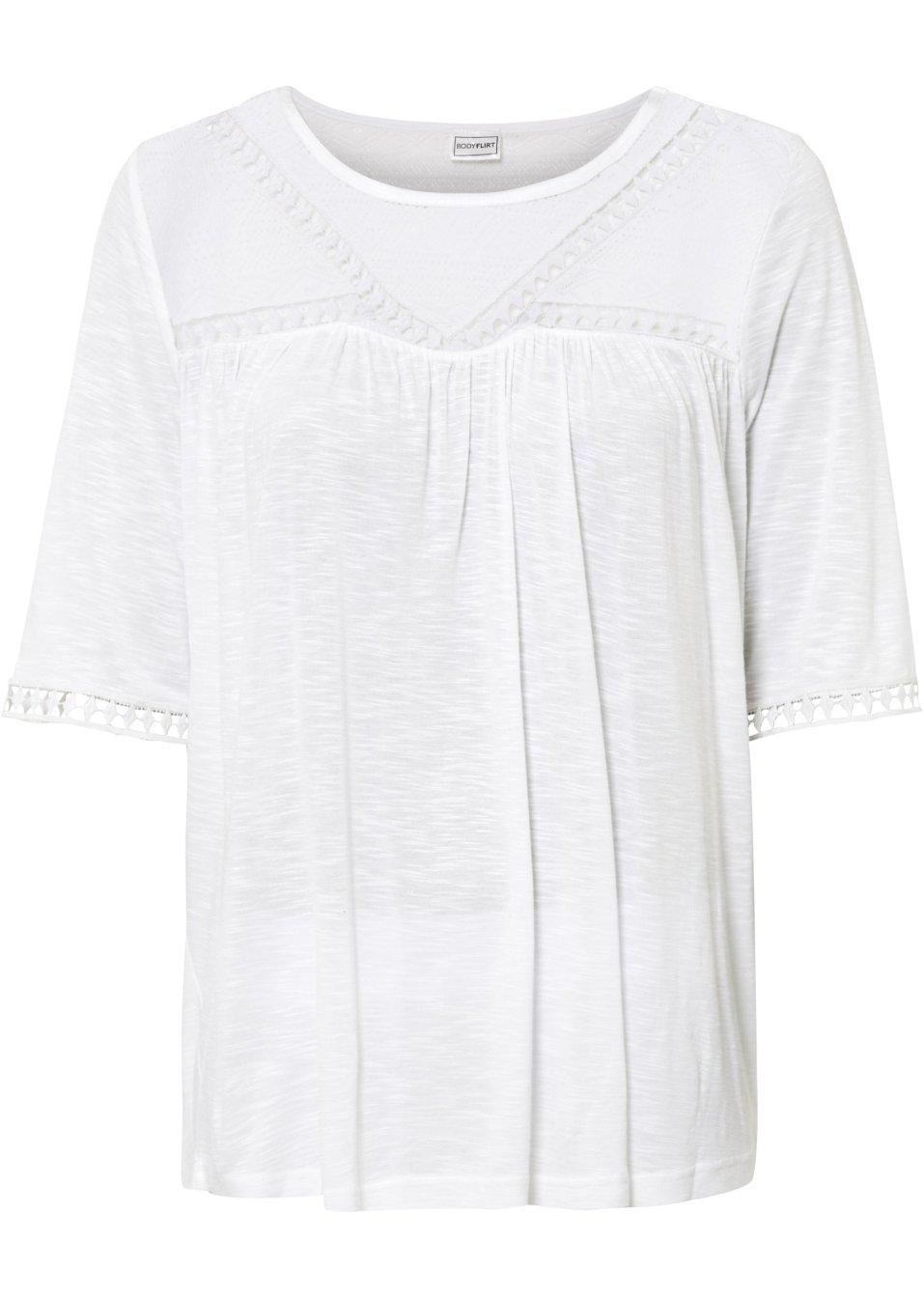 T-shirt à empiècement dentelle