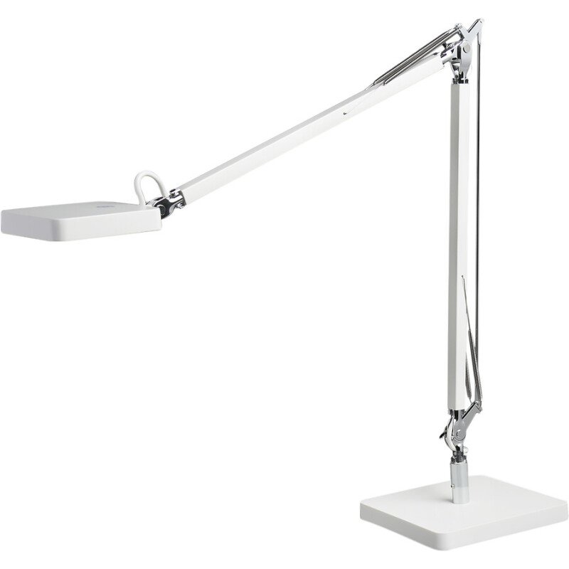Lampe Tomio unilux 2,0 led double bras sur socle blanche
