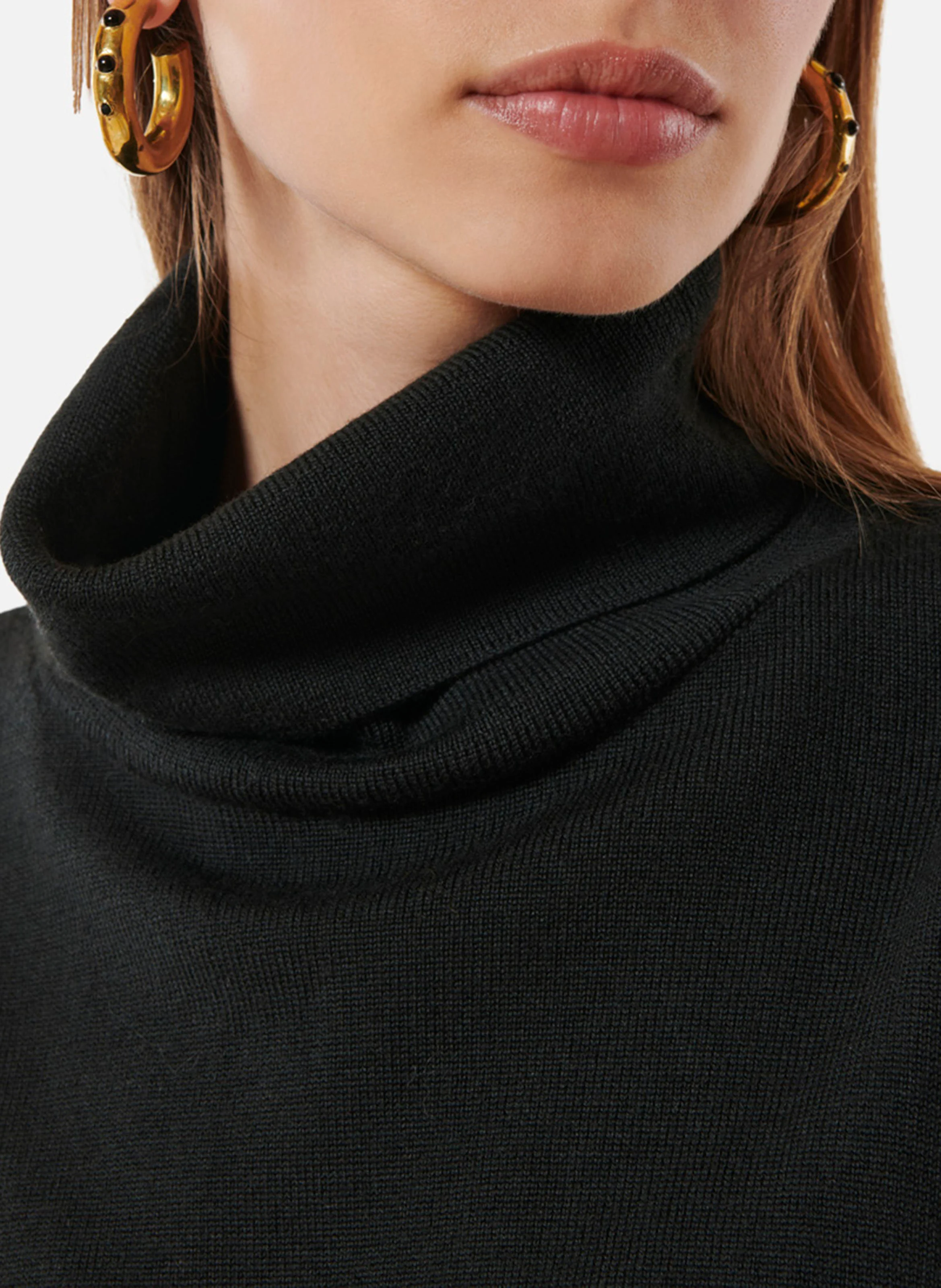 LOVA - Pull col roulé en laine | Noir
