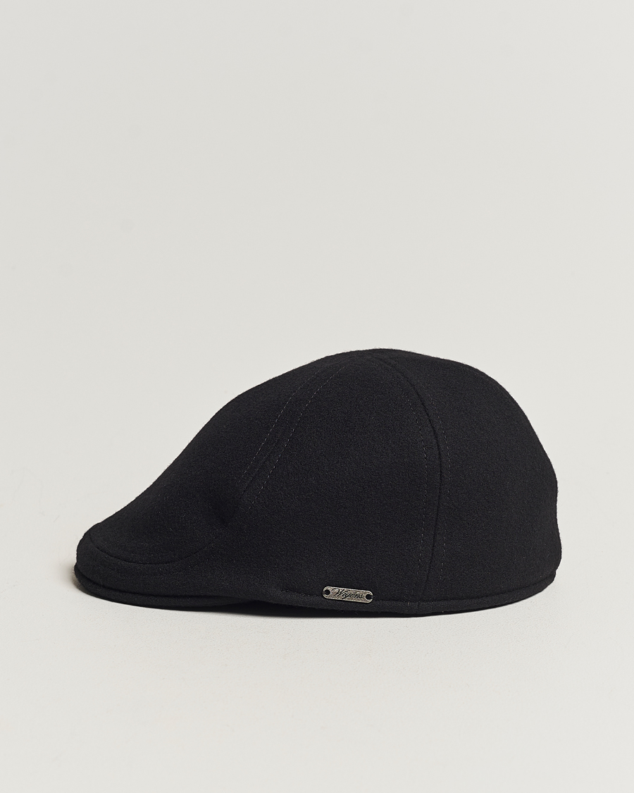 Wigéns Pub Cap Melton Wool Black