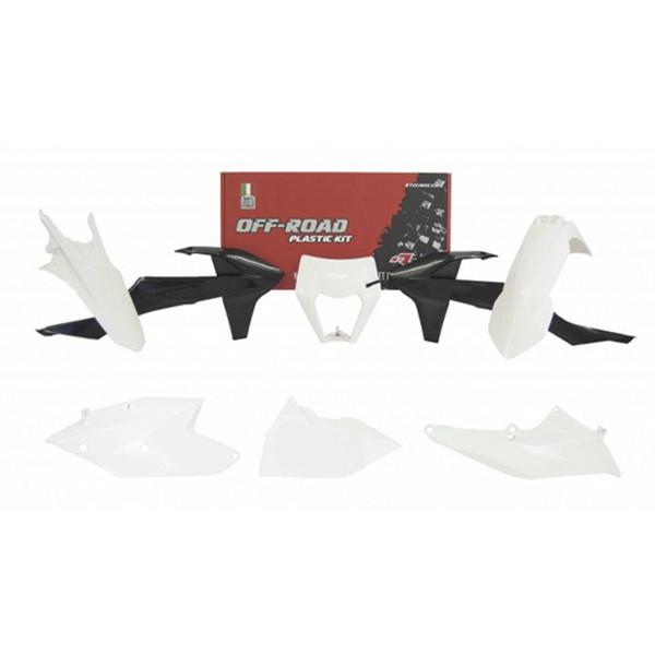 RTECHMX - Kit plastique KTM EXC/EXCF/XC-W (2017-2019) - RKITKTMOEM588 Blanc / Noir