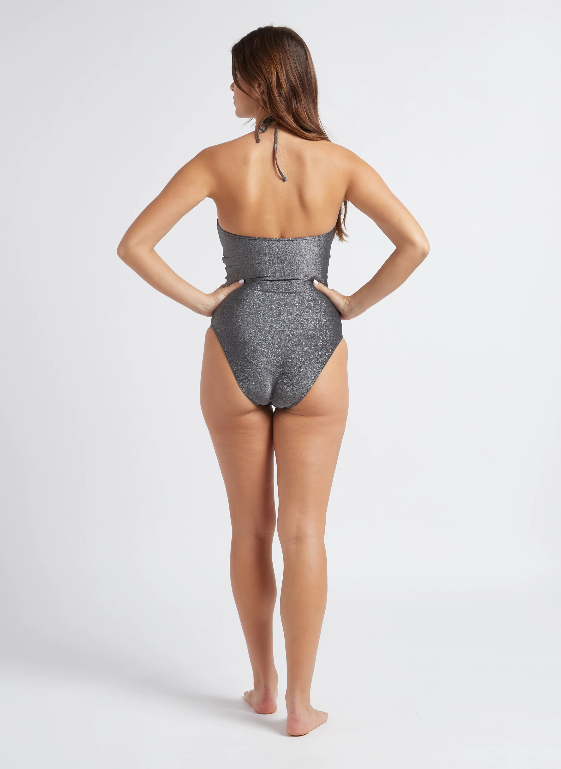 ADAMAN - Maillot de bain 1 pièce pailleté | Noir