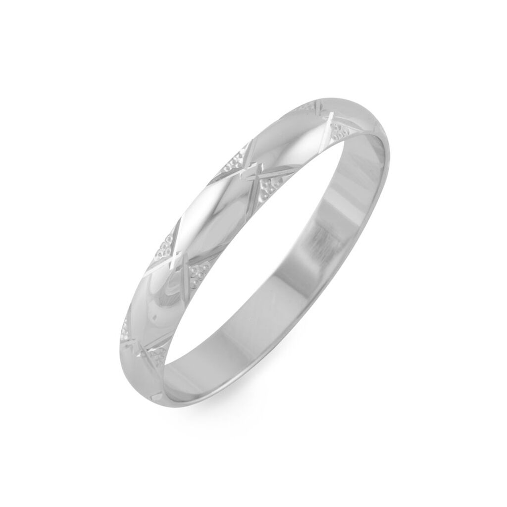 Alliance Harmonie Demi Jonc Classique Or Blanc