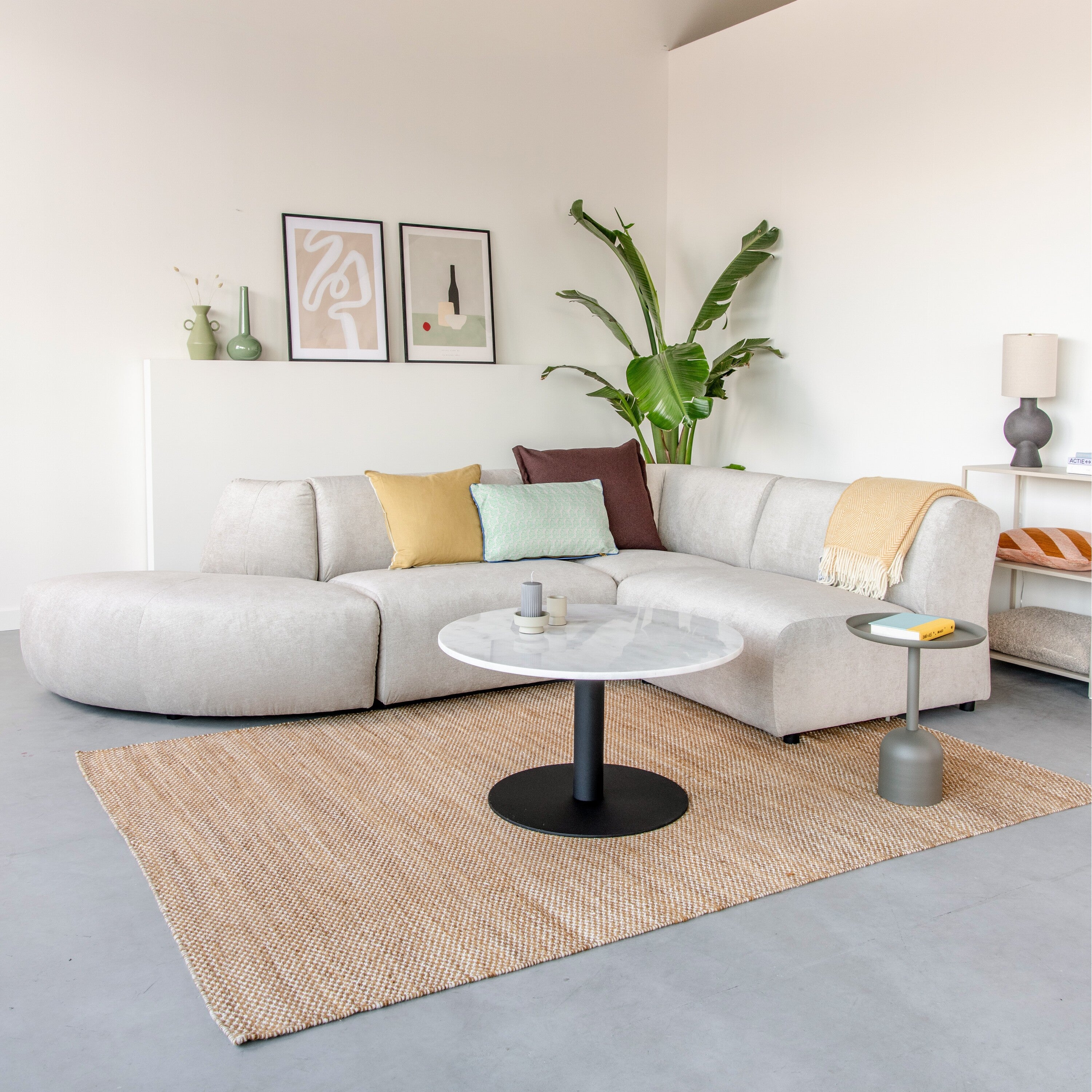 by fonQ Move Bank Element - Hoek Rond - Greige