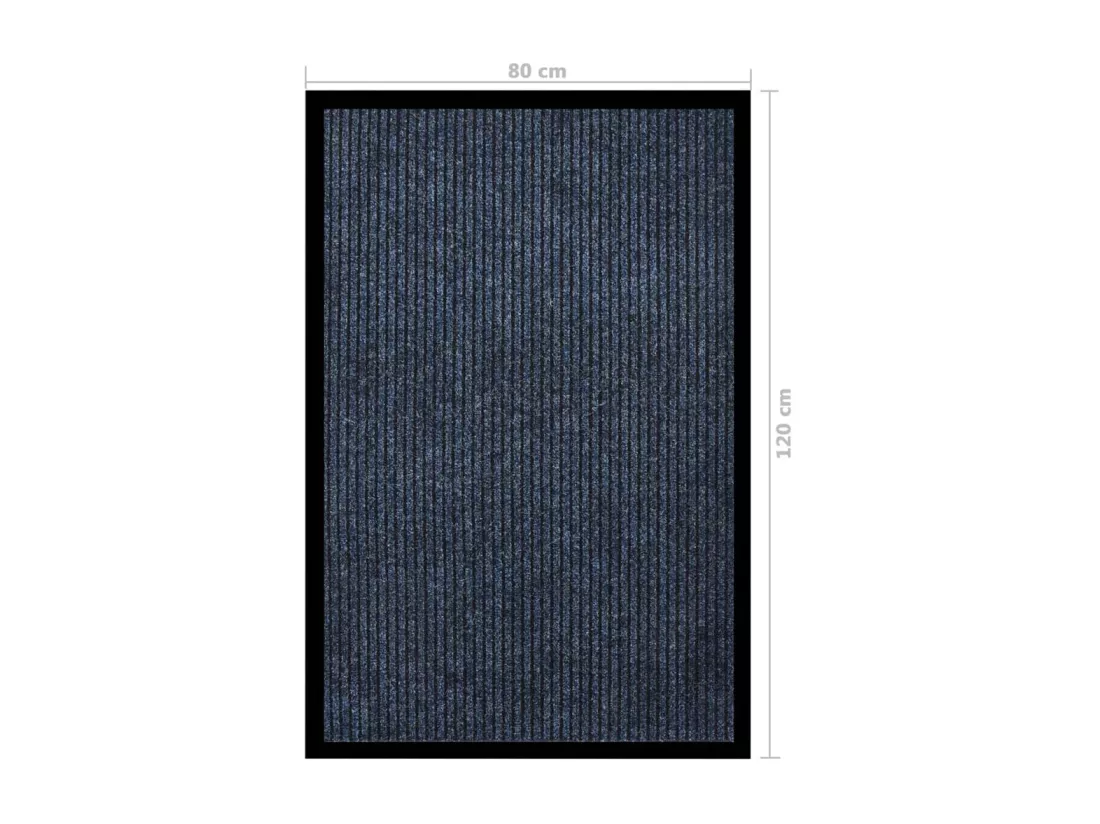 Paillasson rayé Bleu 80x120 cm