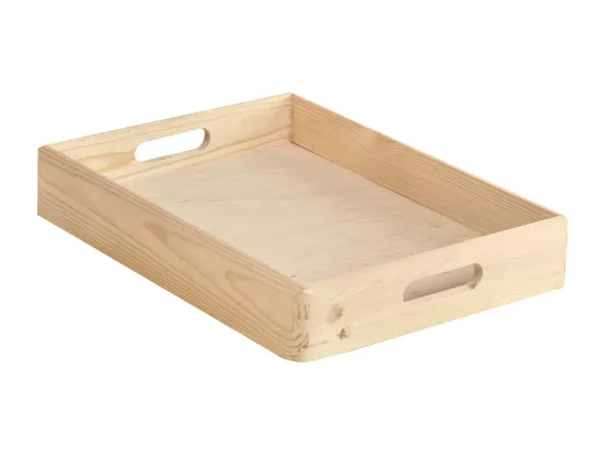 Caisse en bois de rangement 40 x 30 x 7 cm