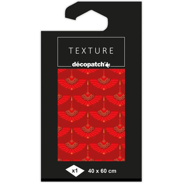 Papier Texture Décopatch n°815 -1 feuille 40x60cm - Rouge