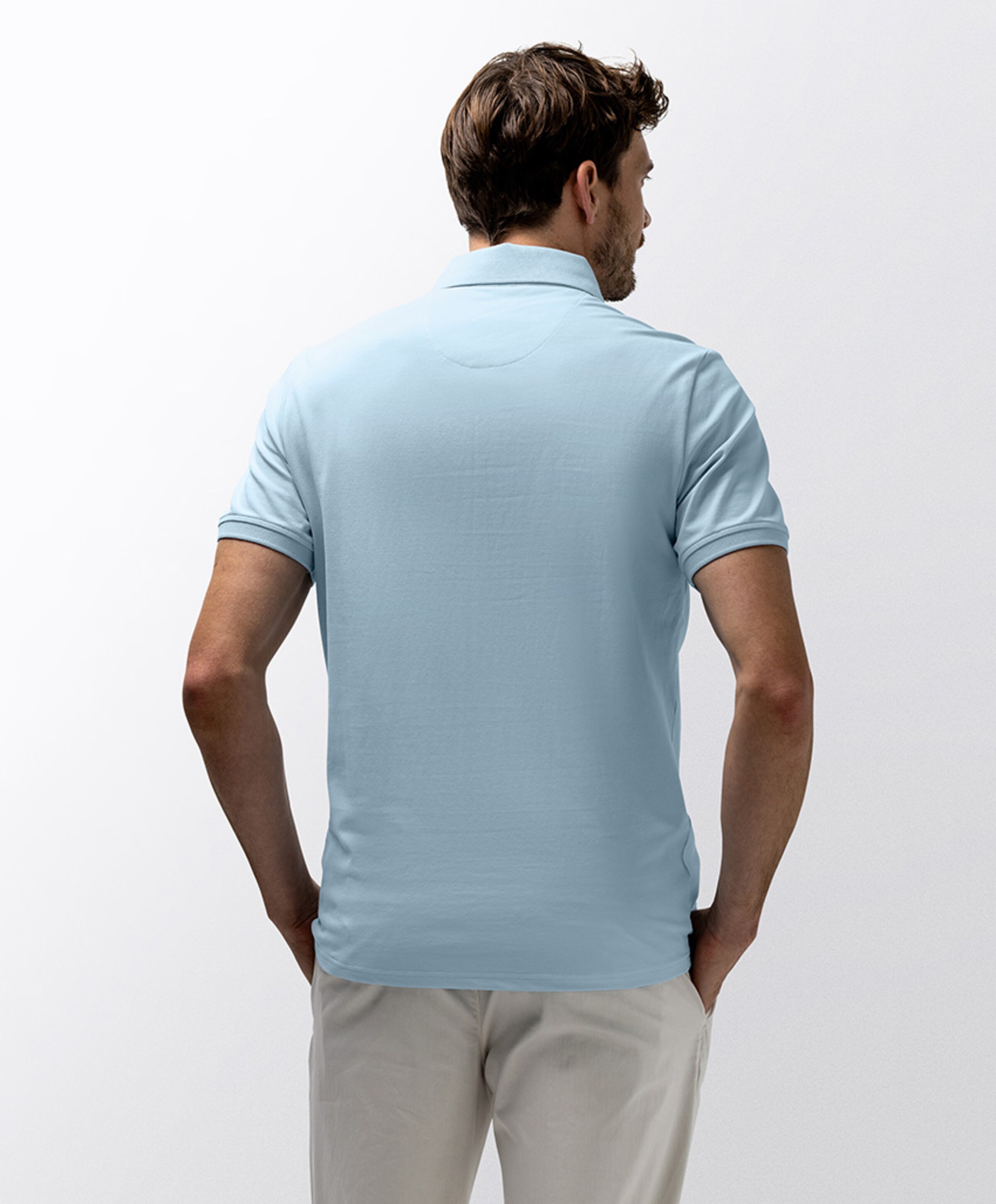 State of Art Heren polo blauw