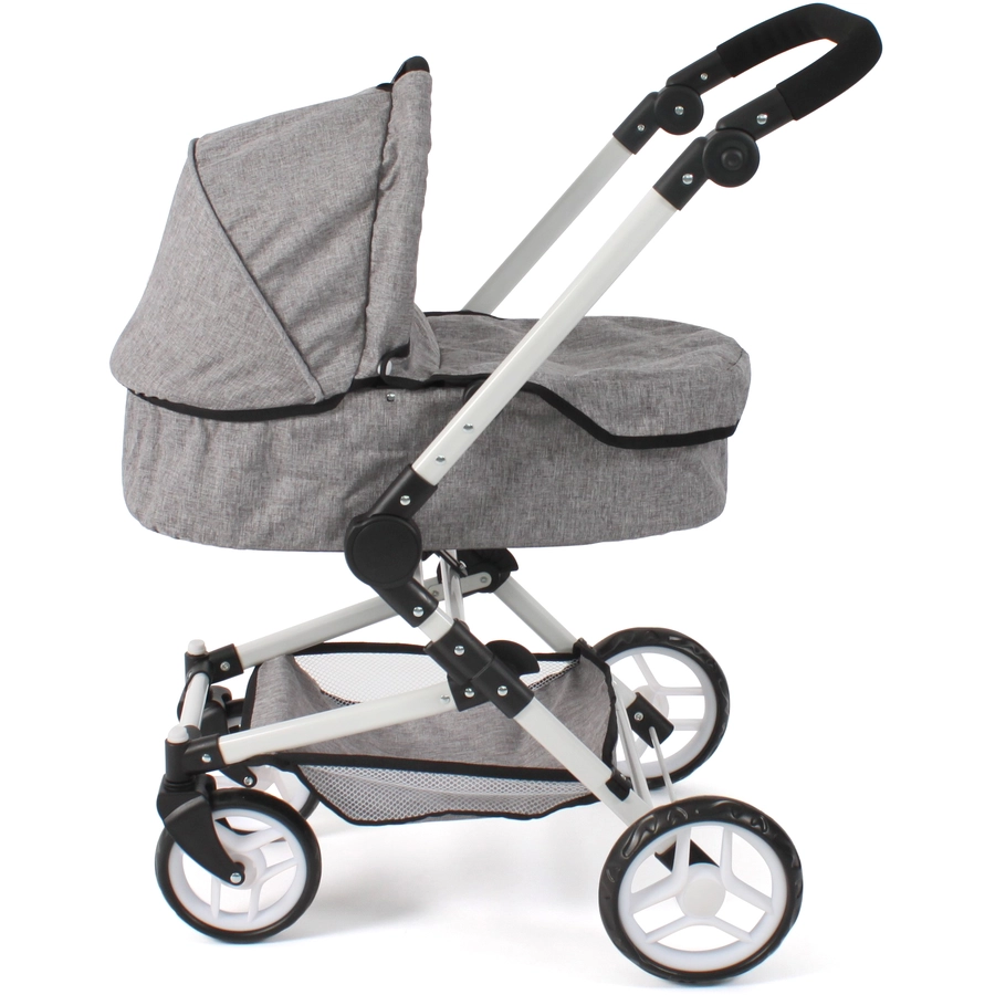 BAYER CHIC 2000 Kombipuppenwagen Fides 3 in 1 grau