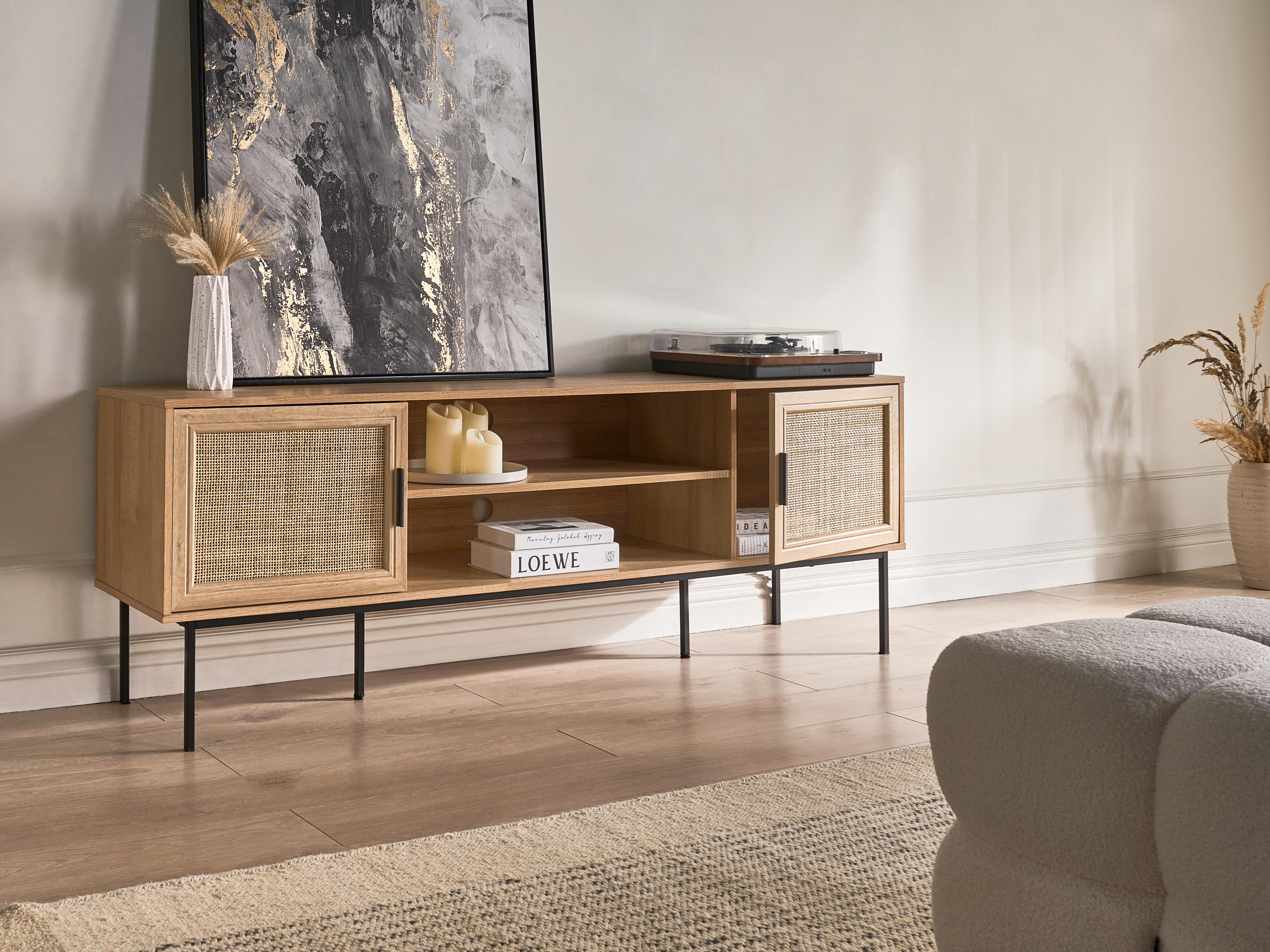 TV-meubel PASCO Rotan Lichtbruin