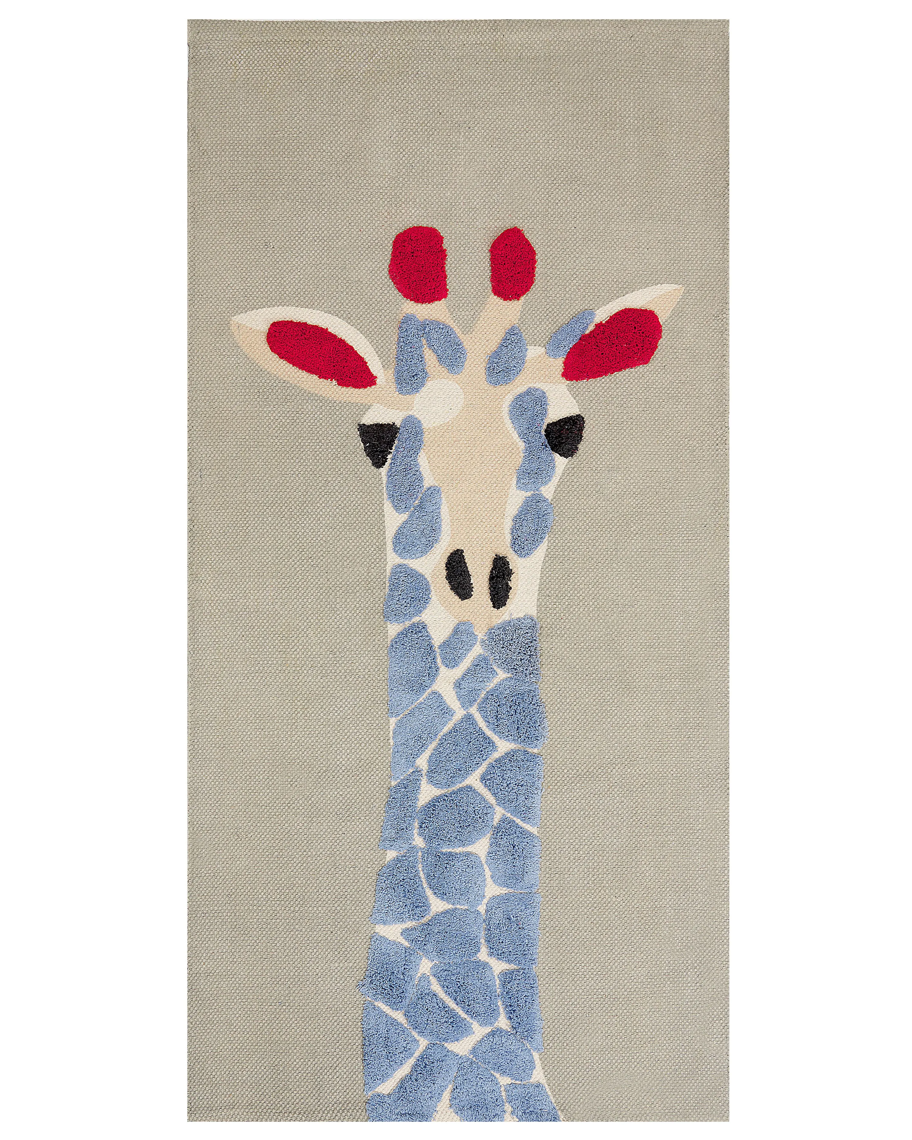 Kindervloerkleed SAKUBO Meerkleurig 80 x 150 cm Katoen