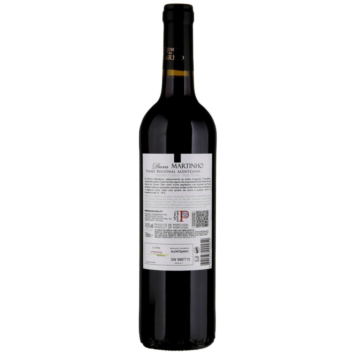 Vinho Regional Alentejano DO Dom Martinho Quinta do Carmo -75cl