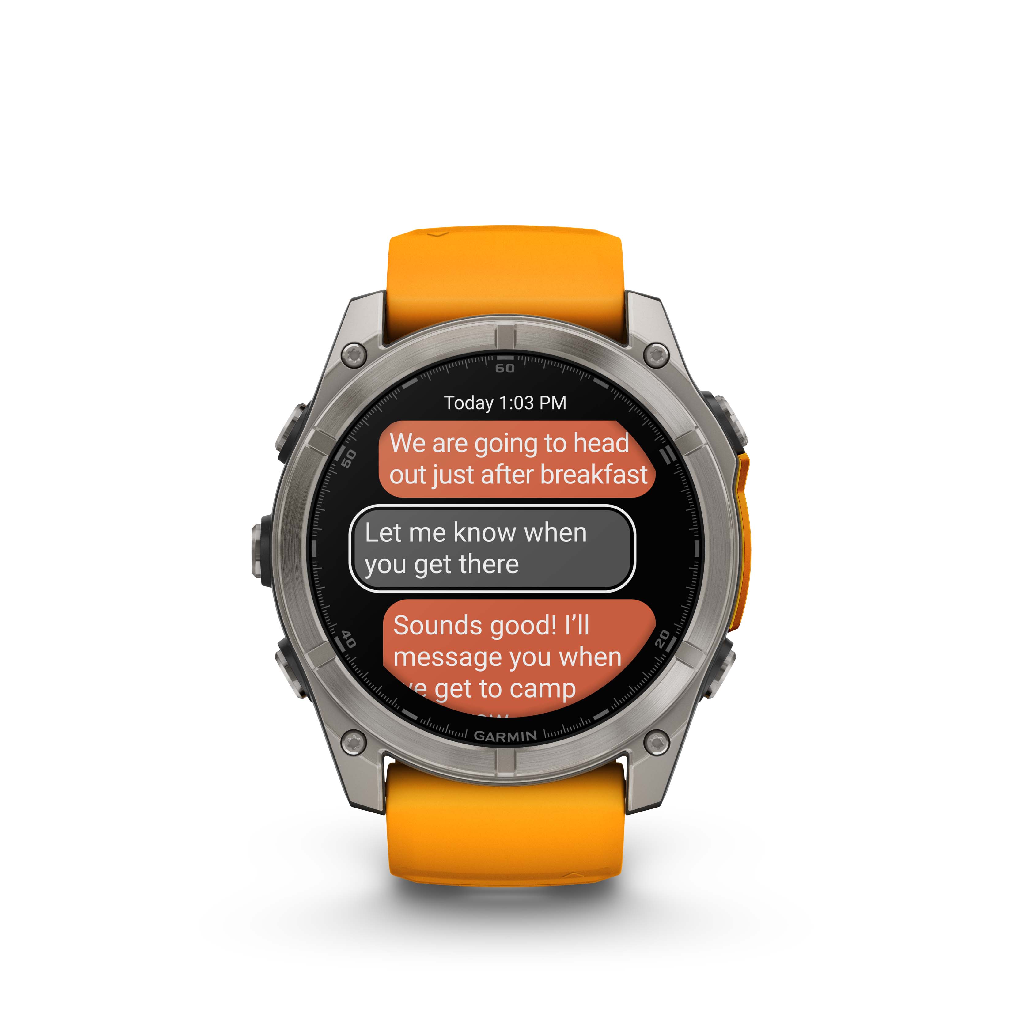 Garmin Fenix 8 47mm Amoled Sapphire Titan/Orange