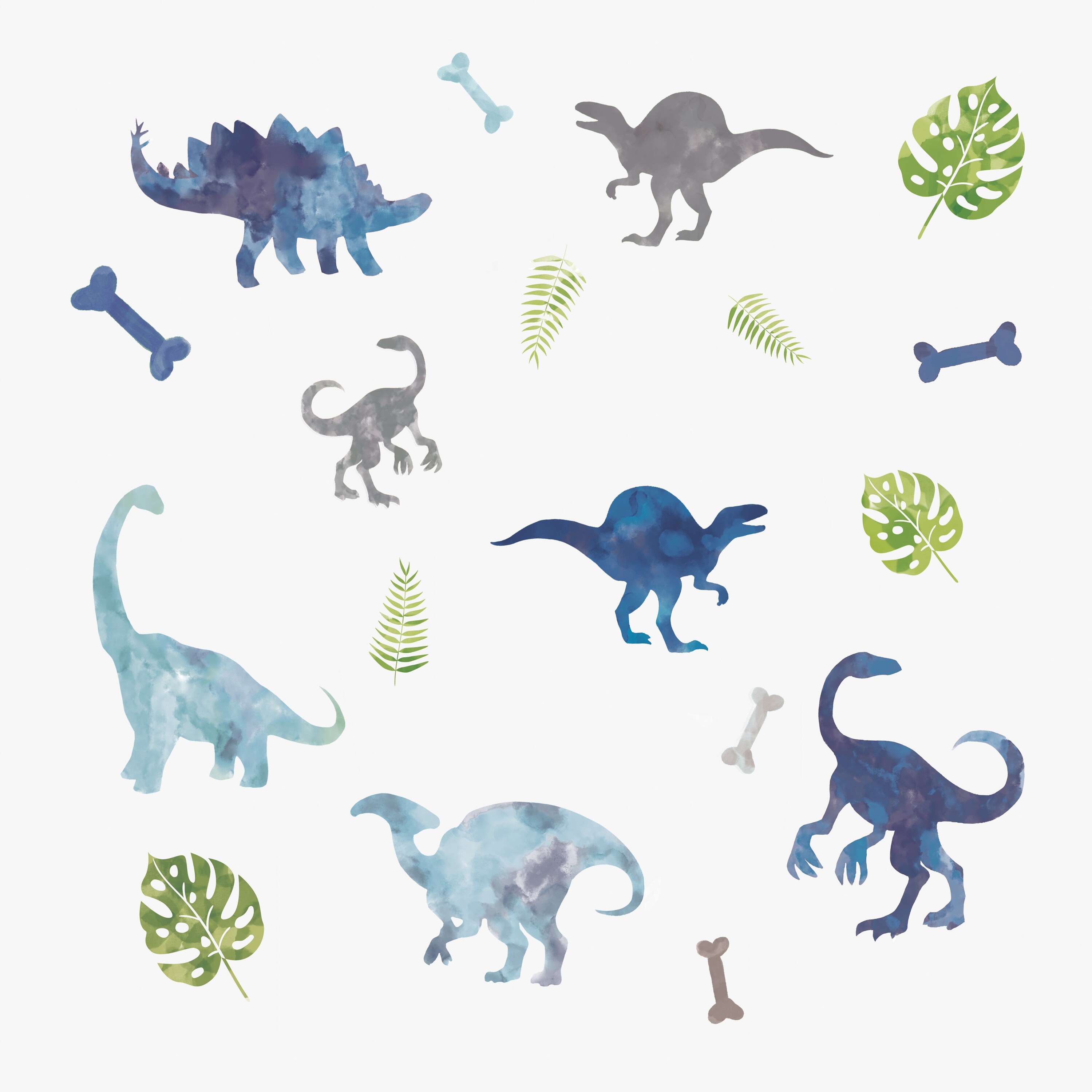 Roommates Dinos wasserfarben