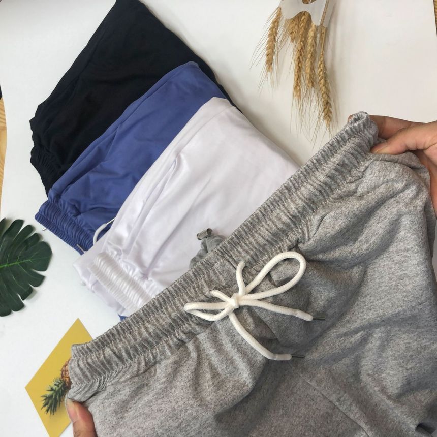 CRIBI - Effen Harem-joggingbroek met trekkoord in de taille