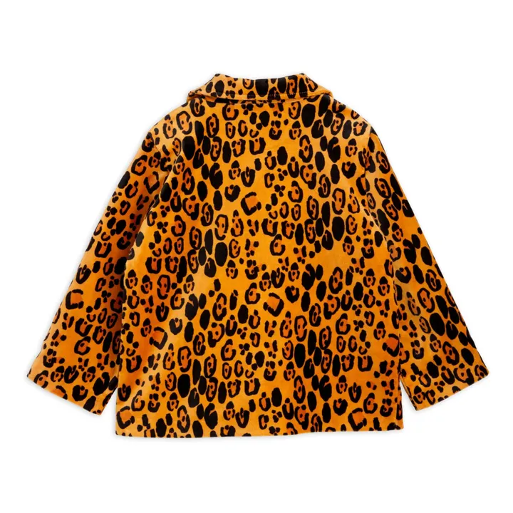 Mini Rodini Veste Blazer Velours Bio Léopard | Orange