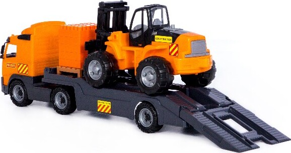 Volvo Lastbil Legetøj Med Gaffeltruck - 75 CM - Polesie