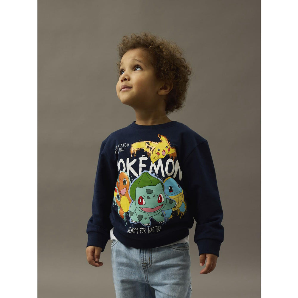 Køb Name It Navy Blazer Nmmnoa Pokemon Nreg Sweat Bru Sky