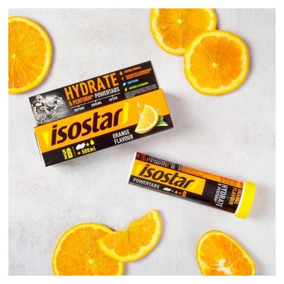 Boisson énergétique Isostar Power Tabs Orange - 10 pastilles