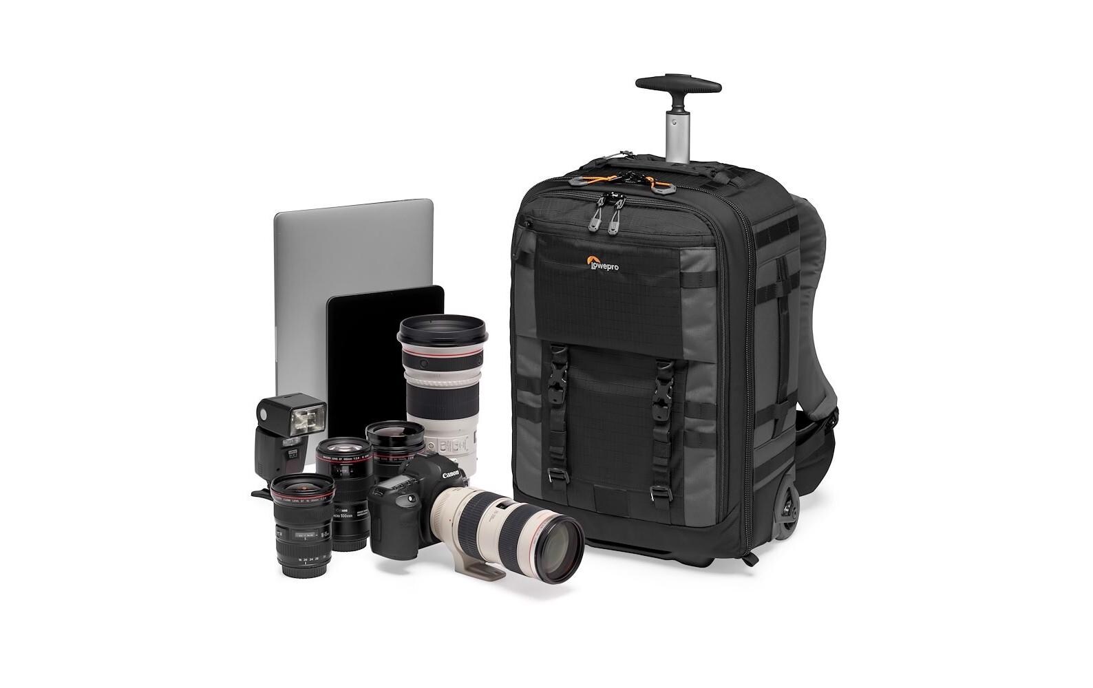 Fotorucksack Pro Trekker RLX 450 AW II (GRL)<br>Rucksack-Roller für Profifotografen zur Organisation der Ausrüstung in einem kompakten Handgepäckformat