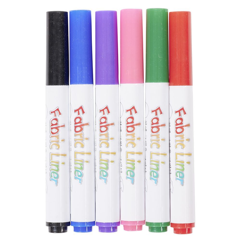 Marqueur textile pointe 1-2mm x6