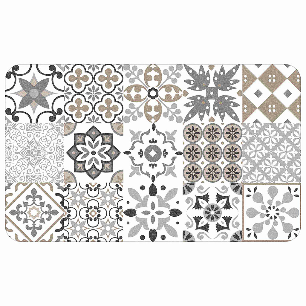 Tapis déco mousse carreaux de ciment 45x75cm