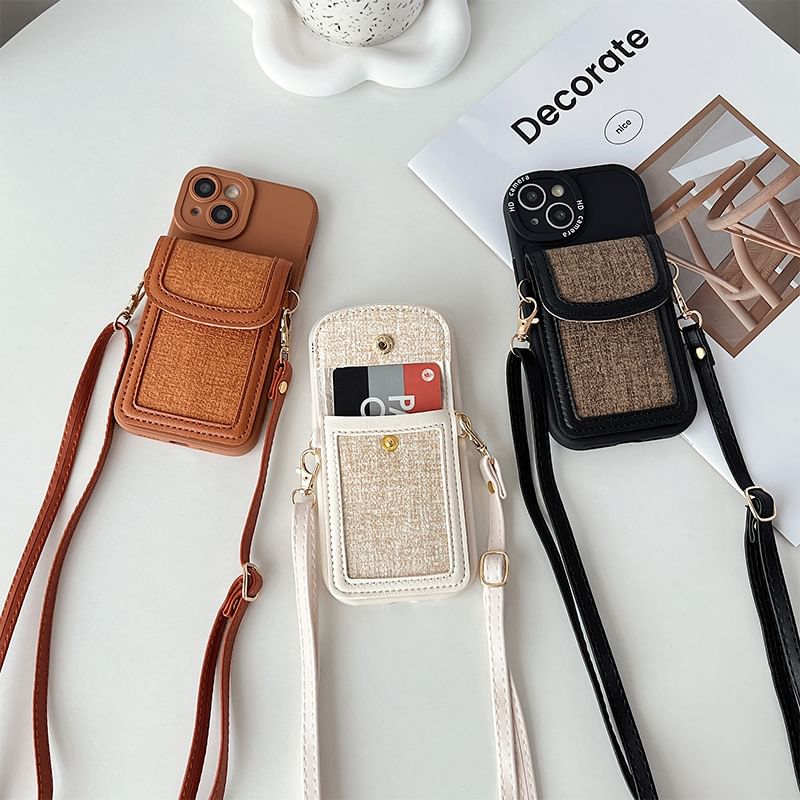 likamika - Telefoonhoesje met lanyard - iPhone 15 Pro Max / 15 Pro / 15 Plus / 15 / 14 Pro Max / 14 Pro / 14 Plus / 14 / 13 Pro Max / 13 Pro / 13 / 13 mini / 12 Pro Max / 12 Pro / 12 / 12 mini / 11 Pro Max / 11 Pro / 11