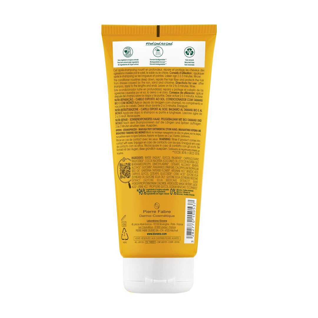 KLORANE  Tamanu BIO e Monoï Bálsamo Reparador Pós-Solar - 200ml