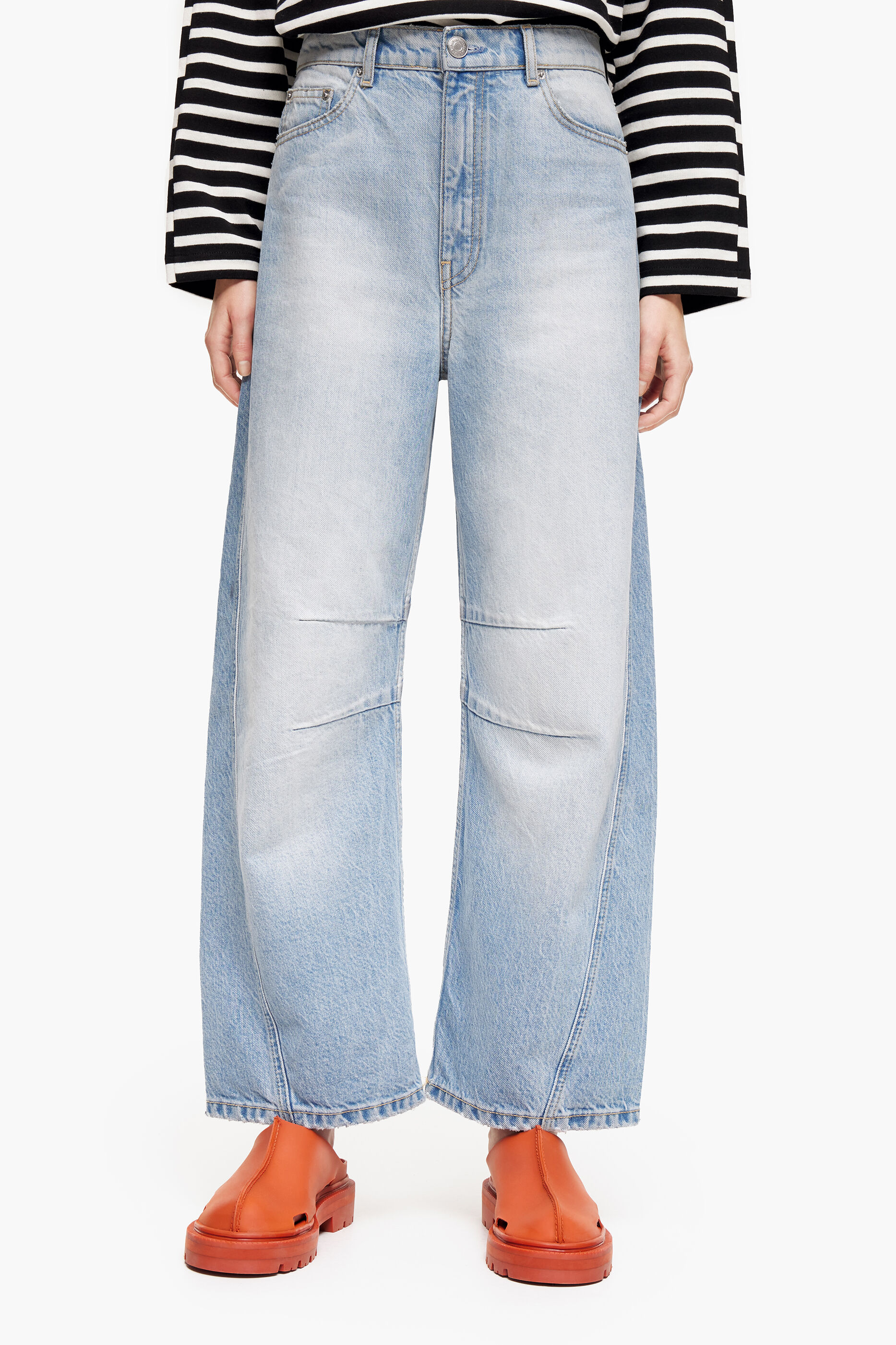 BARREL - Calça jeans reta azul-clara