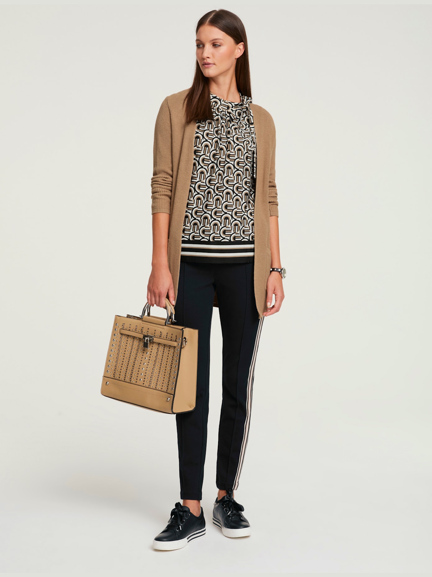 Veste longue en tricot tricot tendance
