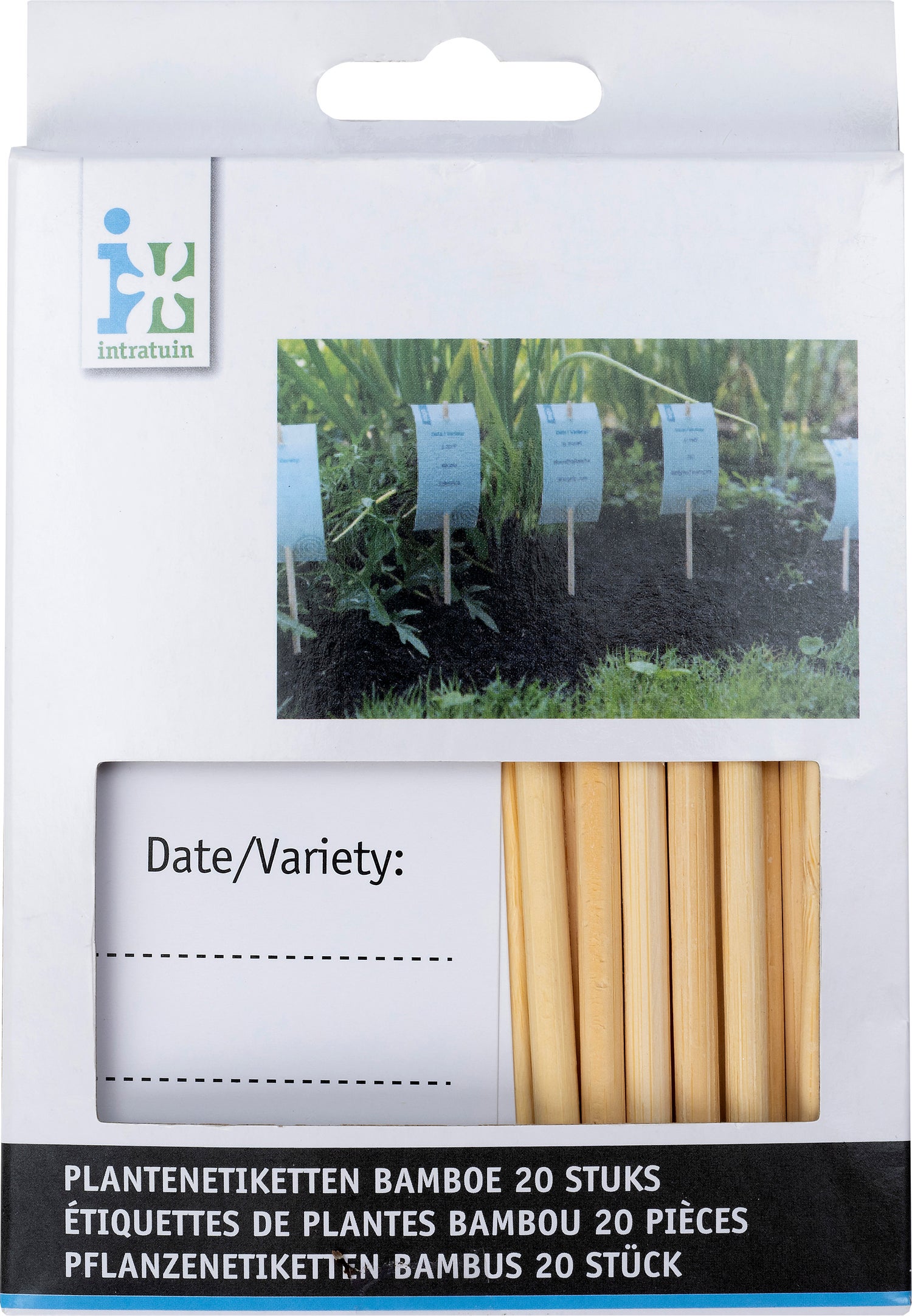Intratuin plantlabel bamboe D 0,5 H 13 cm 20 stuks