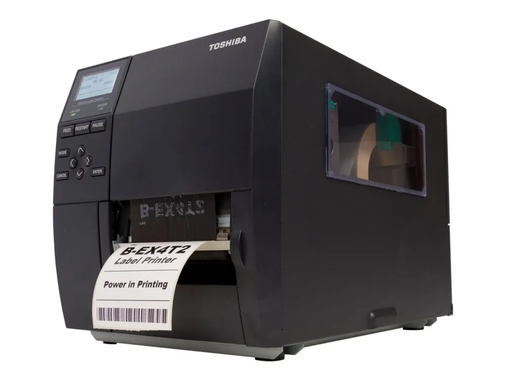 Toshiba TEC B-EX4T2-HS12-QM-R - Etiketprinter - direkte termisk/termisk overførsel - Rulle (11,4 cm) - 600 dpi - op til 152 mm/sek. - USB 2.0, LAN